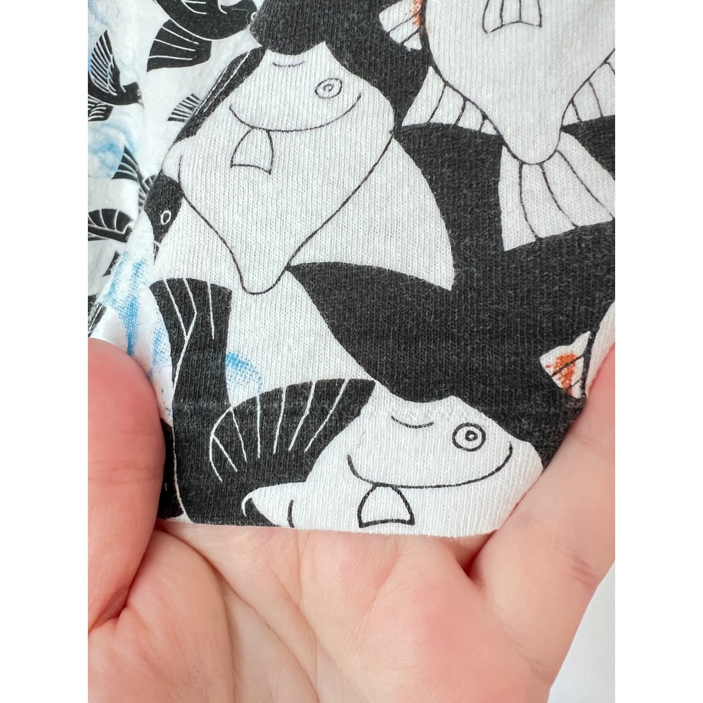 Andazia MC Escher T-Shirt Black White All Over Print Vintage 90s Single Stitch M - Picture 5 of 8